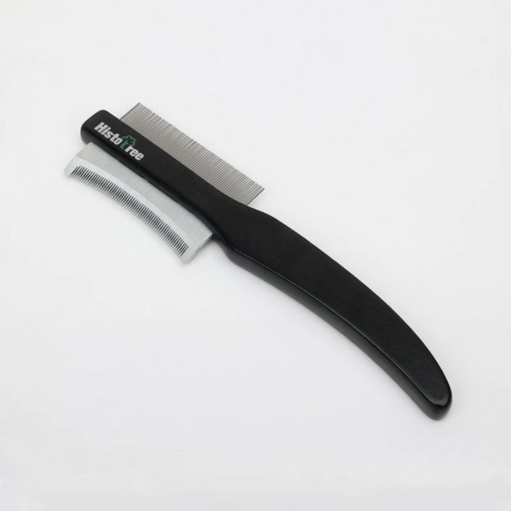 Double-Sided Stainless Steel Pet Comb – Deshedding & Flea Removal for Dogs & Cats