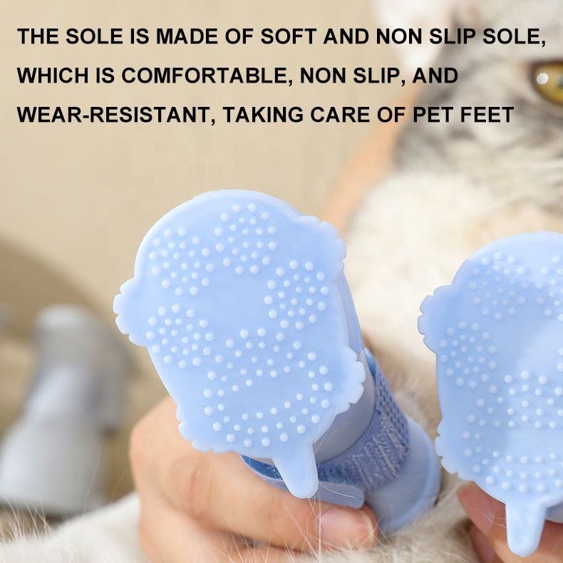 Waterproof Silicone Dog Rain Boots – 4pcs Non-Slip Pet Shoes, Soft & Flexible (Fast Shipping)