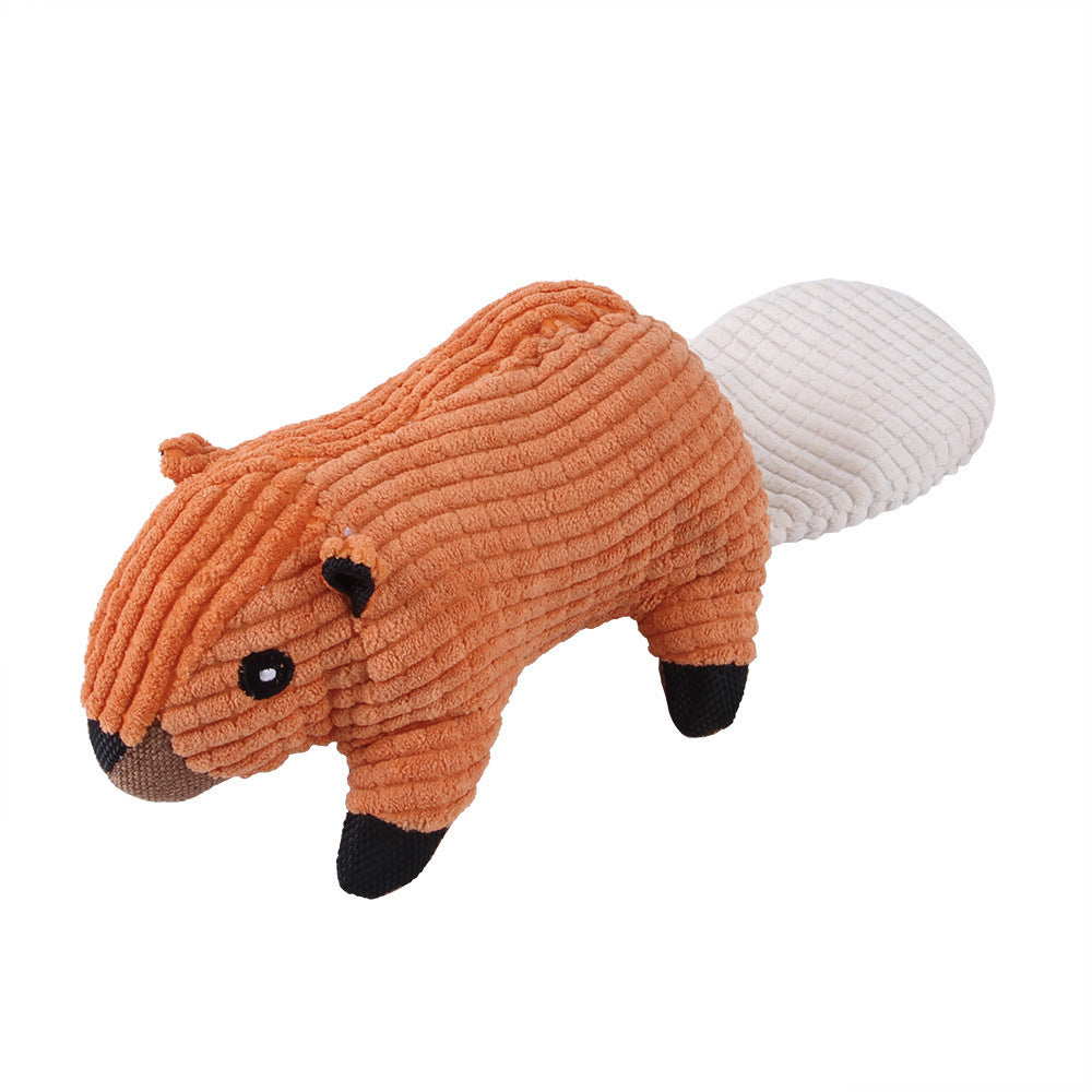 Plush Squeaky Animal Dog Toy – Adorably Durable Pet Playmate