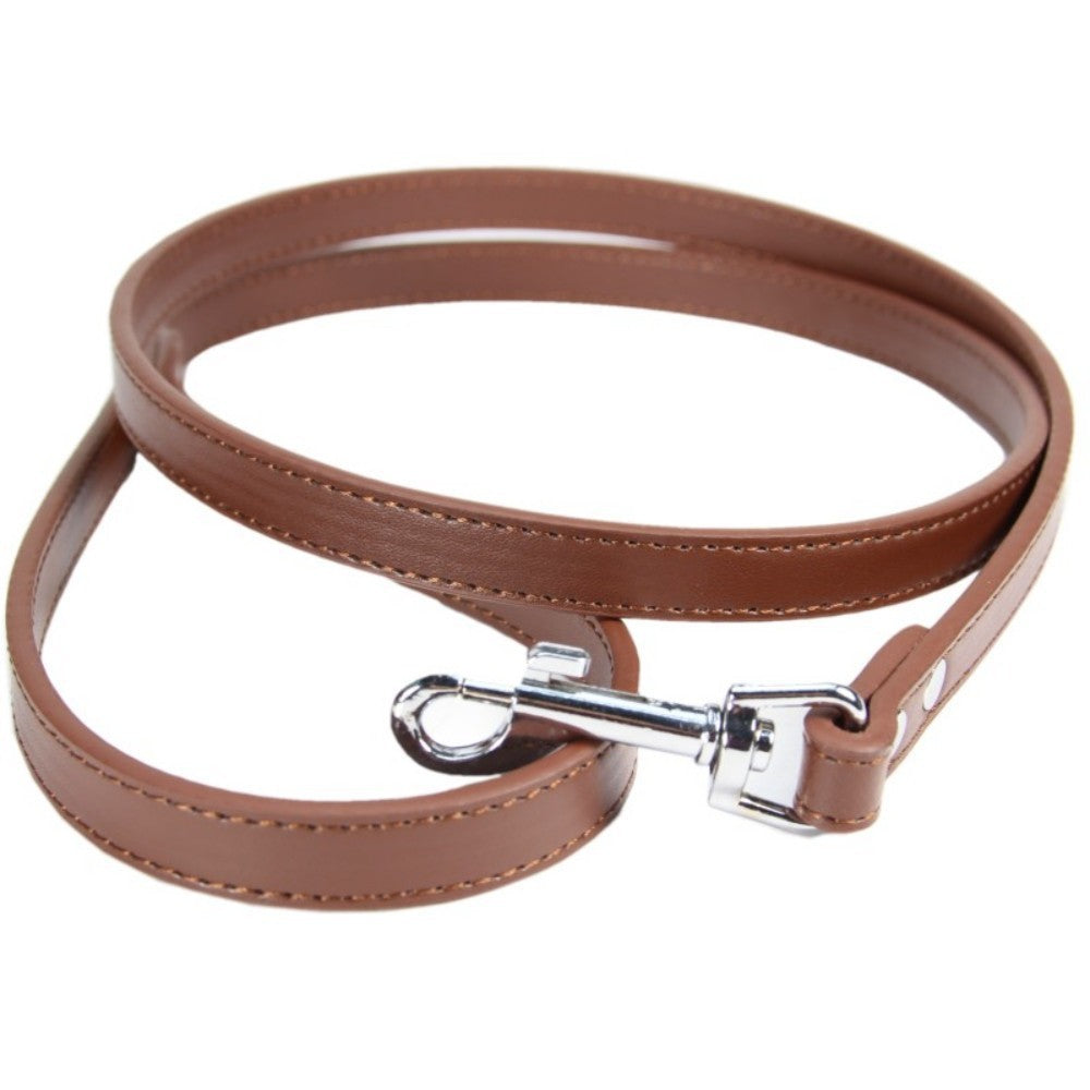 Minimalist PU Leather Pet Leash – Sleek & Durable Walk Companion