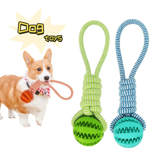 Treat Rope™ Interactive Chew Toy – Durable Rope with Treat-Fillable Ball for Dogs