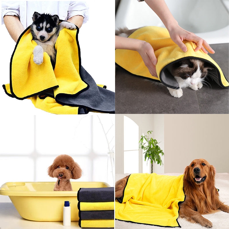 Soft Microfiber Pet Drying Towel – Super Absorbent & Quick-Dry Robe