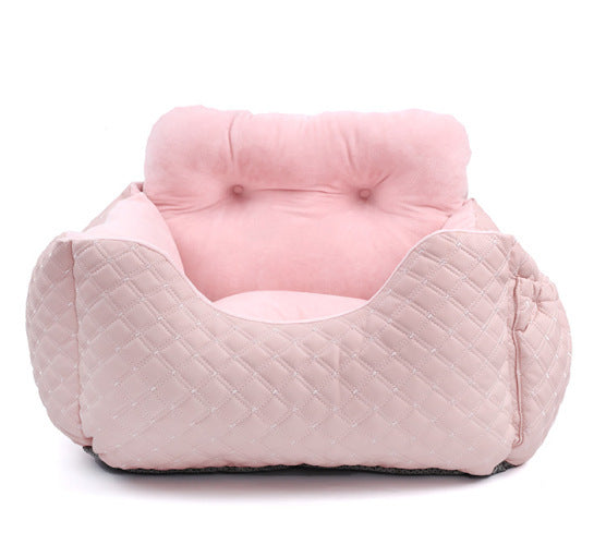Cloud Luxe Quilted Pet Car Seat – Travel in Style & Comfort