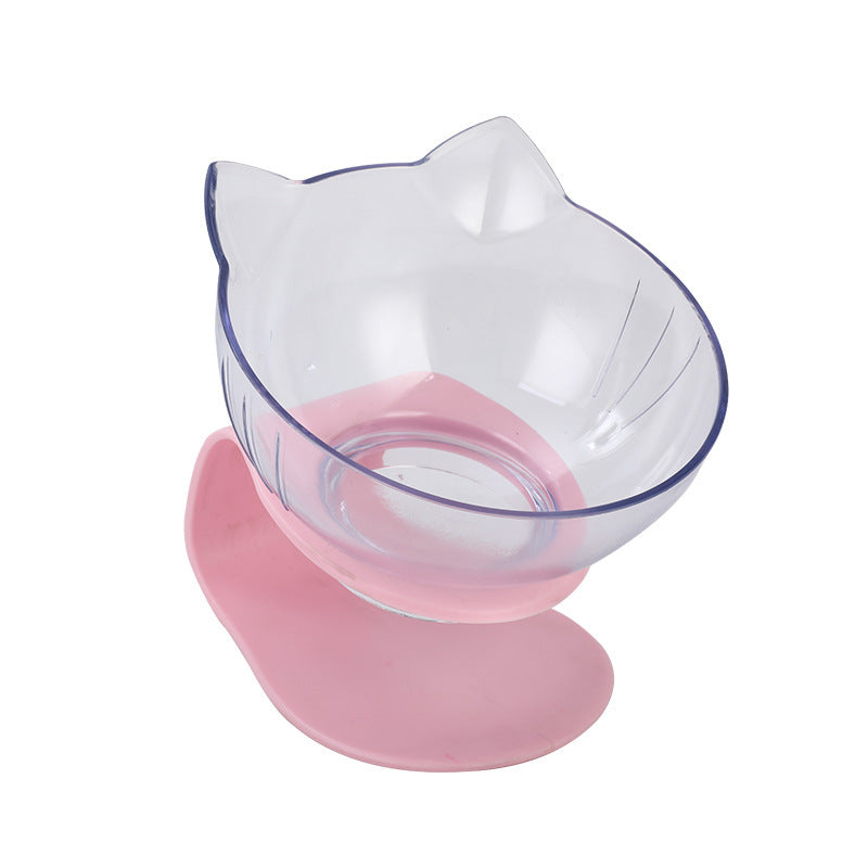 Lucite Cat-Ear Bowl – Elevated Tilted Pet Feeder for Clean & Comfortable Eating