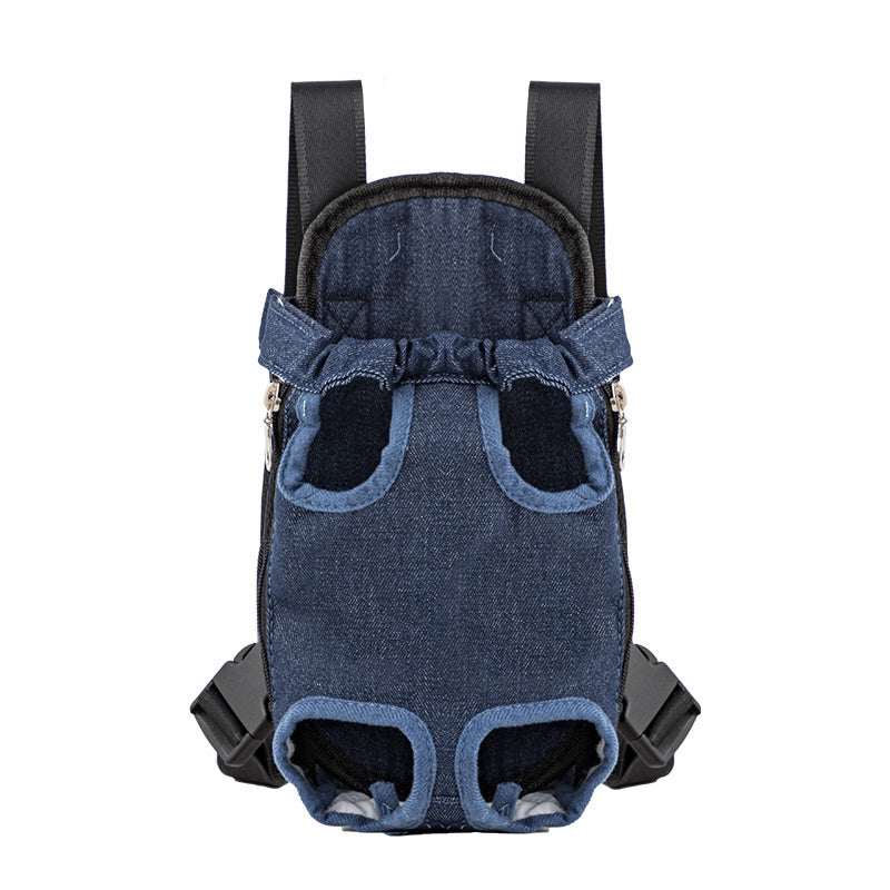 Chic Breathable Pet Travel Carrier – Front & Back Chest Bag