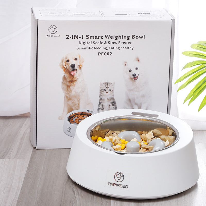Smart Pet Feeder Bowl – LED Weighing Spoon & Food Measuring Tool for Balanced Feeding
