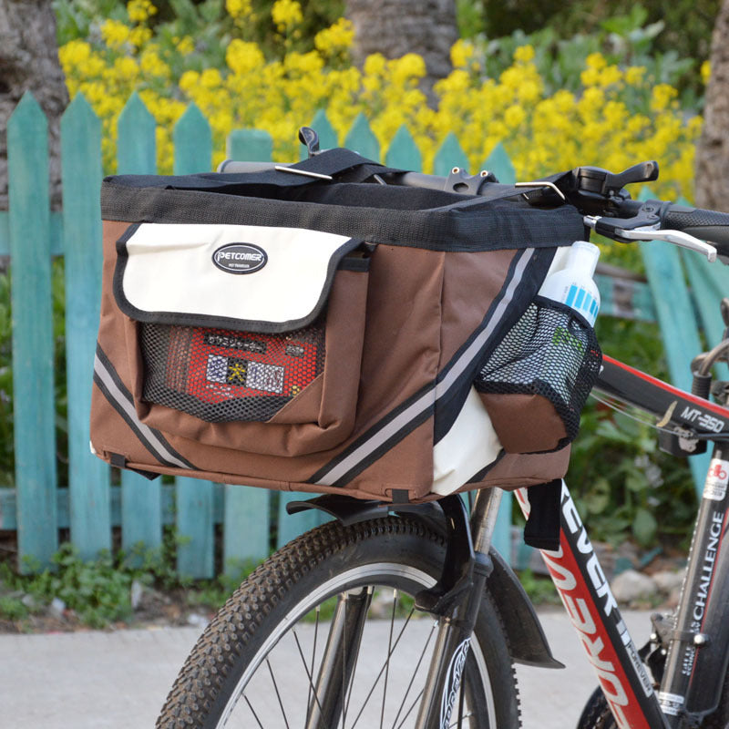 Bicycle Basket – Reflective Front Carrier for Cats & Small Dogs