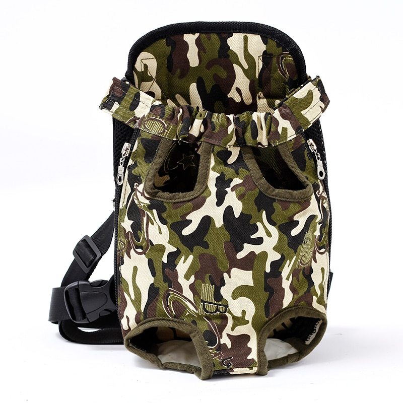 Chic Breathable Pet Travel Carrier – Front & Back Chest Bag