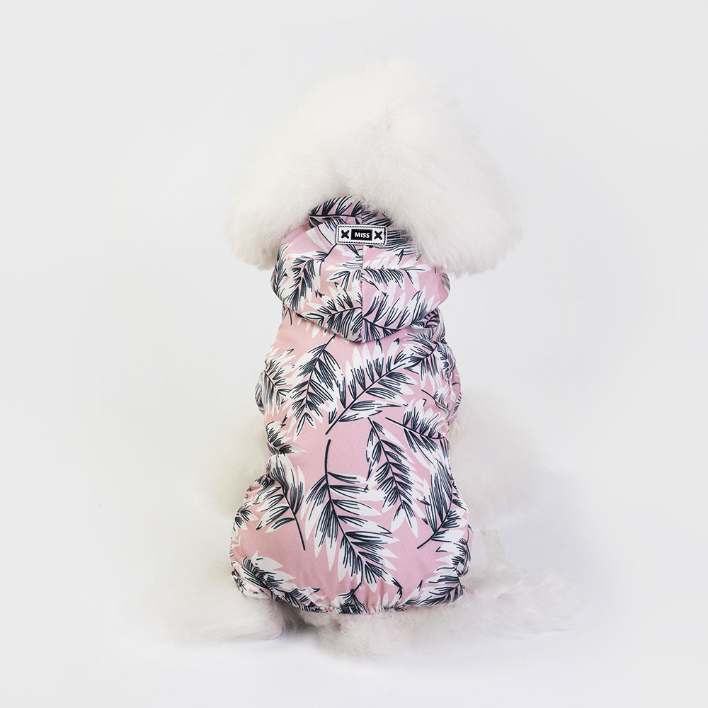 Floral Rain Jumpsuit – Lightweight Waterproof Pet Raincoat