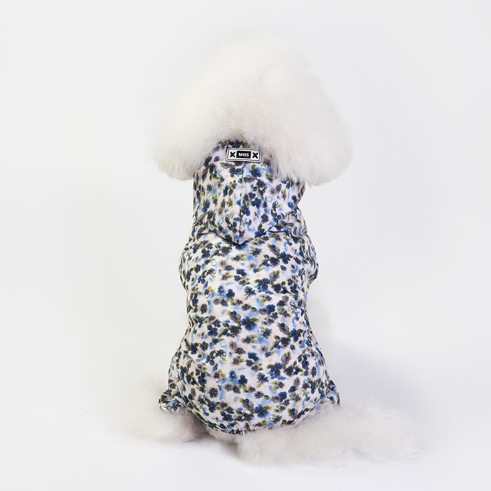 Floral Rain Jumpsuit – Lightweight Waterproof Pet Raincoat