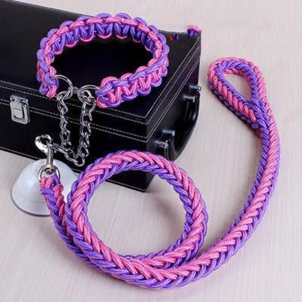 Durable Nylon Leash & Adjustable Collar Set – For Medium & Large Dogs