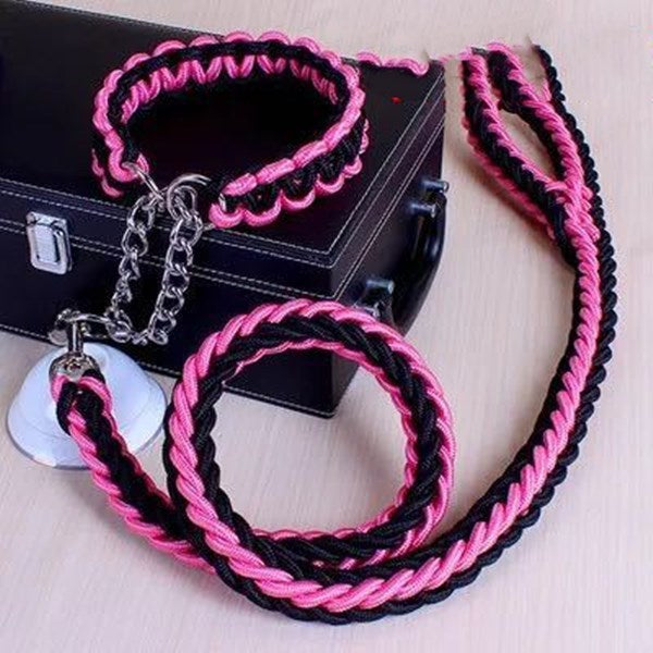 Durable Nylon Leash & Adjustable Collar Set – For Medium & Large Dogs
