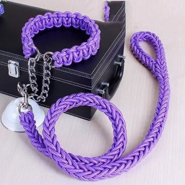 Durable Nylon Leash & Adjustable Collar Set – For Medium & Large Dogs