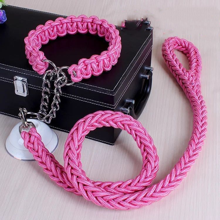 Durable Nylon Leash & Adjustable Collar Set – For Medium & Large Dogs