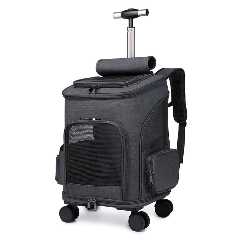 Luxury Rolling Pet Carrier Backpack – Airline Approved & Expandable