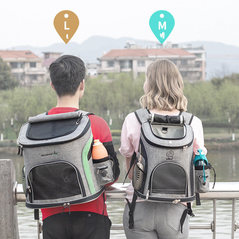 Pet Backpack – Structured Oxford Travel Carrier for Cats & Dog