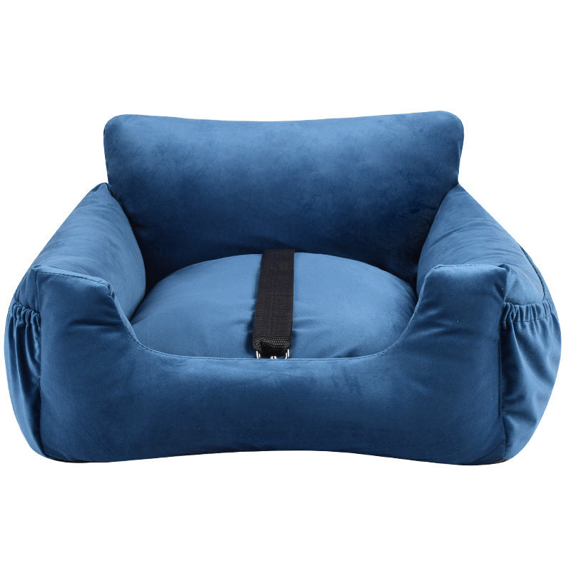 Velvet Voyage Pet Car Seat – Couture Comfort in Motion