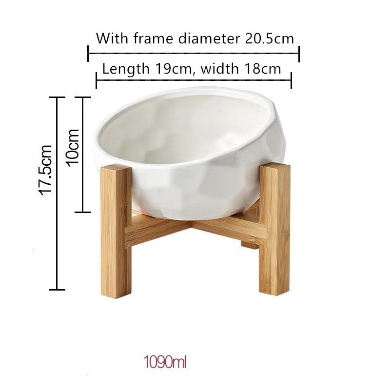 Elevé™ Ceramic Pet Bowl – Angled and Elevated