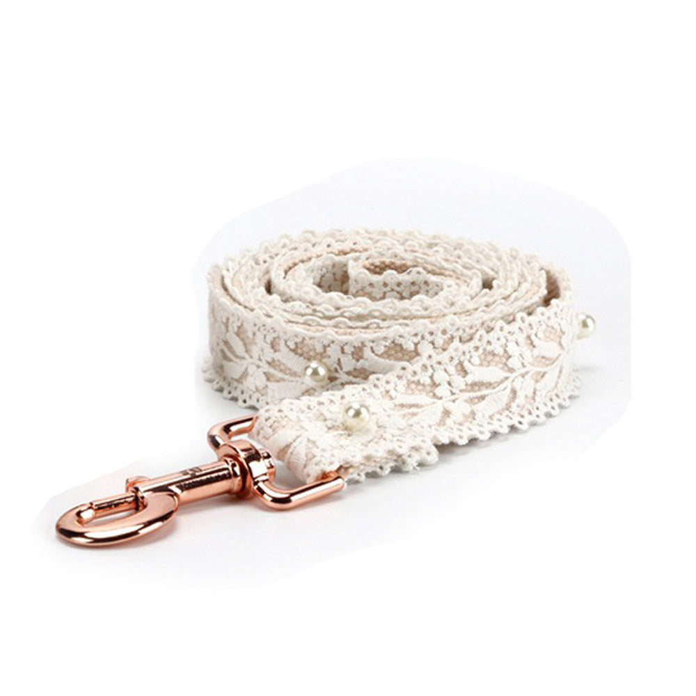 Lace Bloom Harness & Leash Set – Vintage-Inspired Elegance for Pets