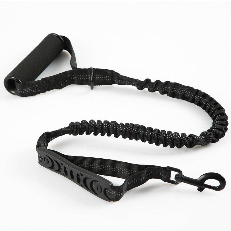 Heavy-Duty Shock-Absorbing Leash for Large Dogs – Black