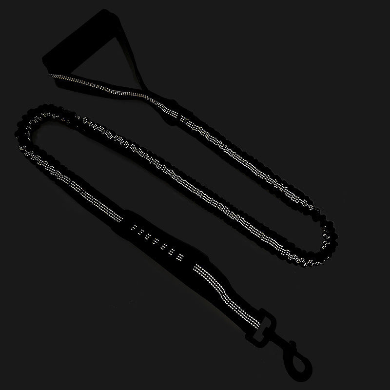 Heavy-Duty Shock-Absorbing Leash for Large Dogs – Black
