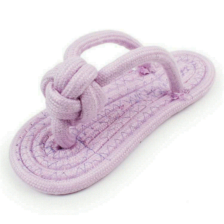 Mini Slipper Chew Toy – Multicolor Cotton Rope for Small Pets