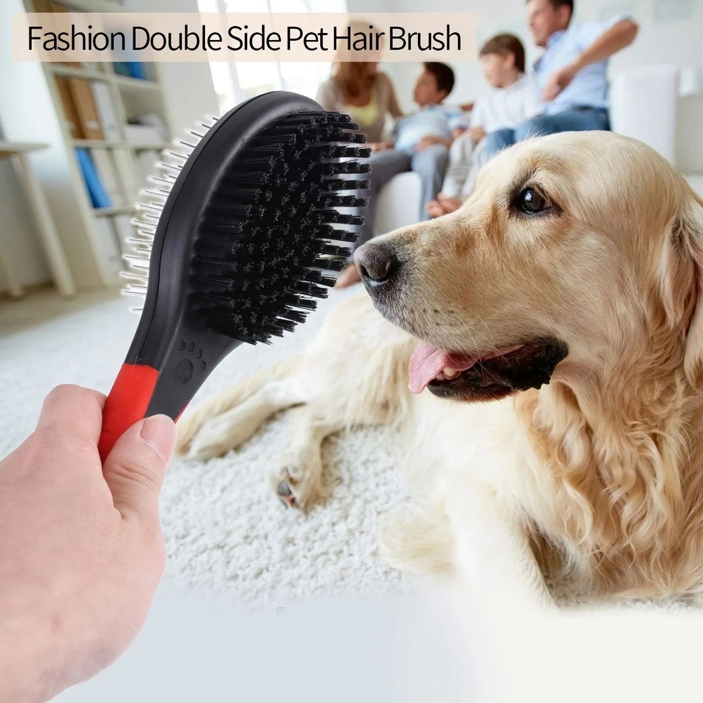 2-in-1 Double-Sided Pet Grooming Brush – For Dogs & Cats, Shedding & Detangling
