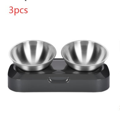 Adjustable Single or Double Stainless-Steel Pet Bowl – Anti-Slip Raised Feeder (Offer Inside!)