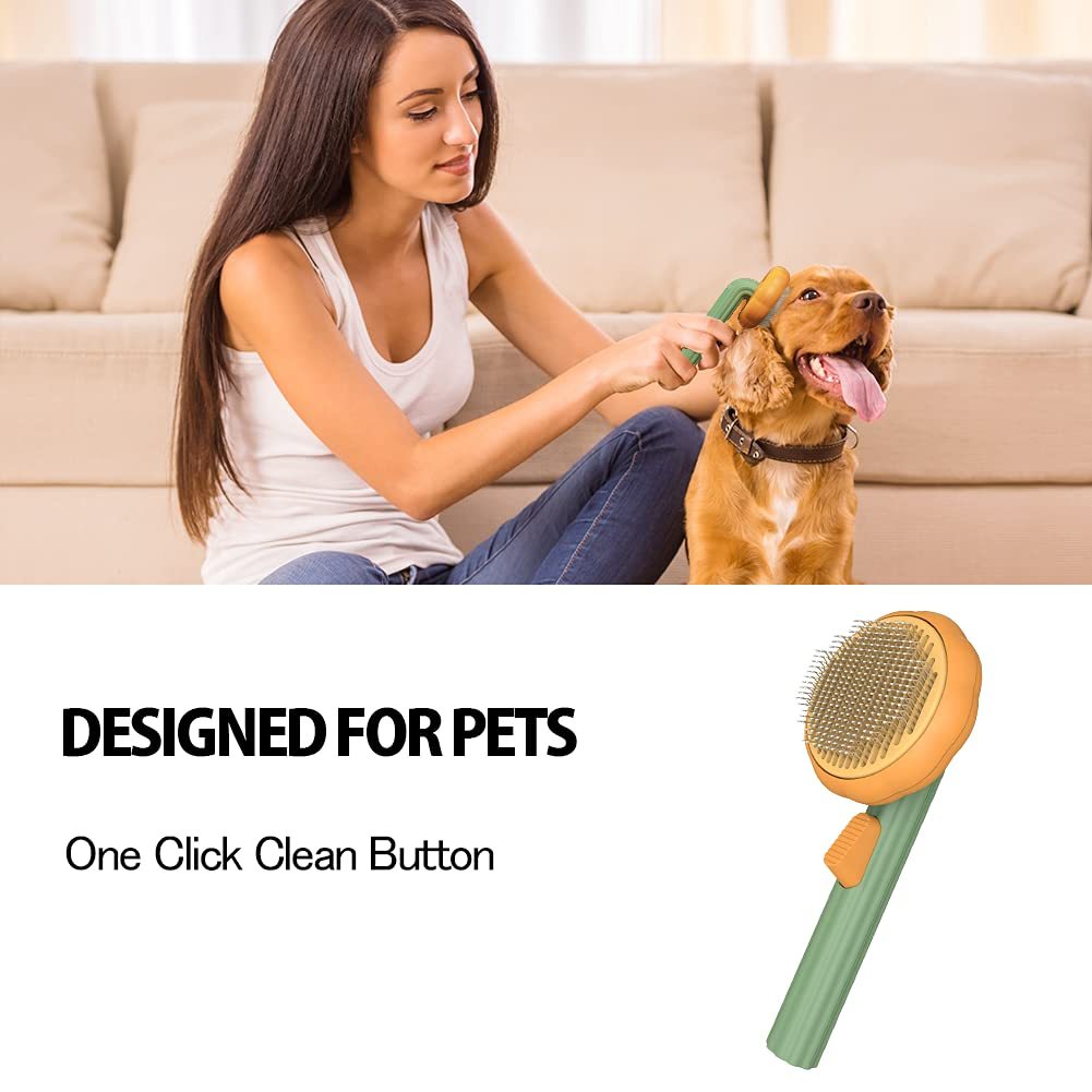 Pumpkin Slicker Brush – Gentle Detangling for Dogs & Cats (fast shipping)