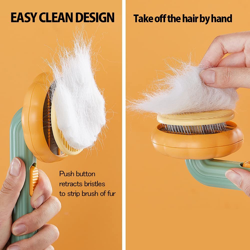 Pumpkin Slicker Brush – Gentle Detangling for Dogs & Cats (fast shipping)