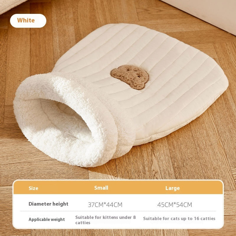 Luna Pocket Nest – Plush Sleeping Bag for Cats & Small Dogs