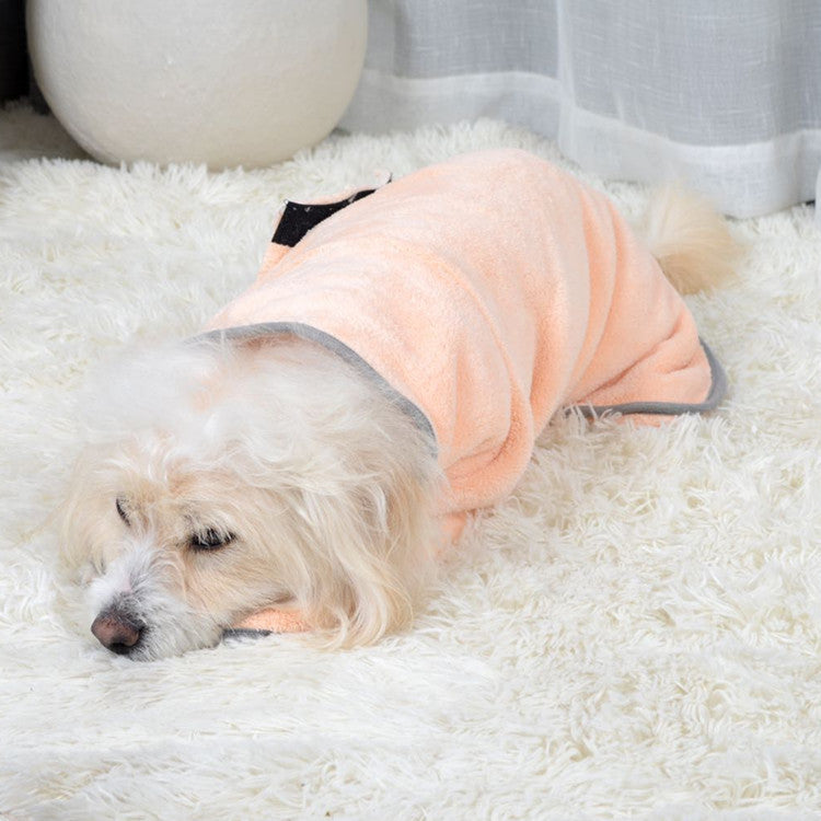 Quick-Dry Pet Bathrobe – Absorbent Towel Wrap for Dogs & Cats