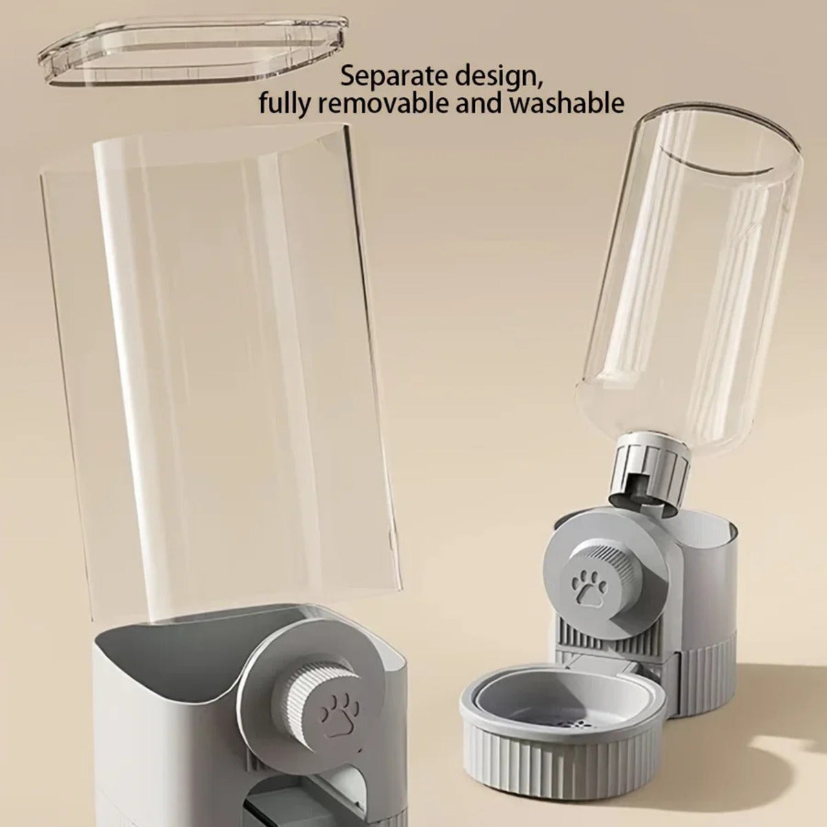 Feast n Sip™ Duo Feeder – Space-Saving Bowl & Bottle for Small Pets (Fast Shipping)