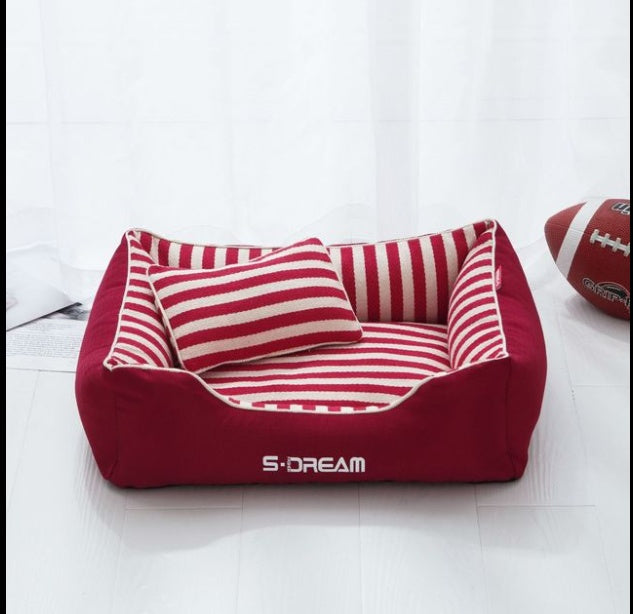 Amalfi Striped Pet Nest – Removable & Washable