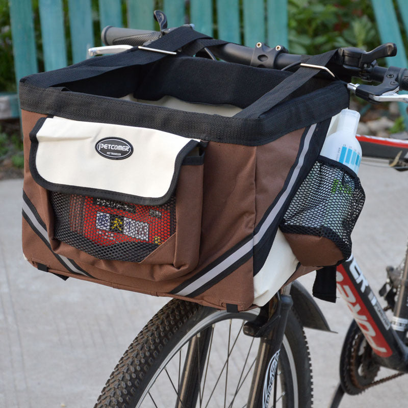 Bicycle Basket – Reflective Front Carrier for Cats & Small Dogs