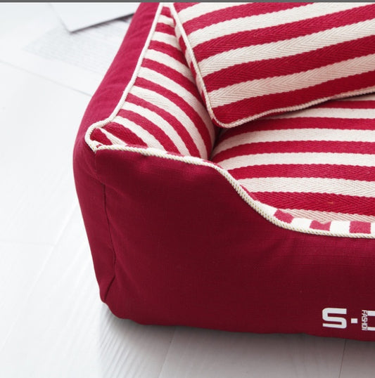 Amalfi Striped Pet Nest – Removable & Washable