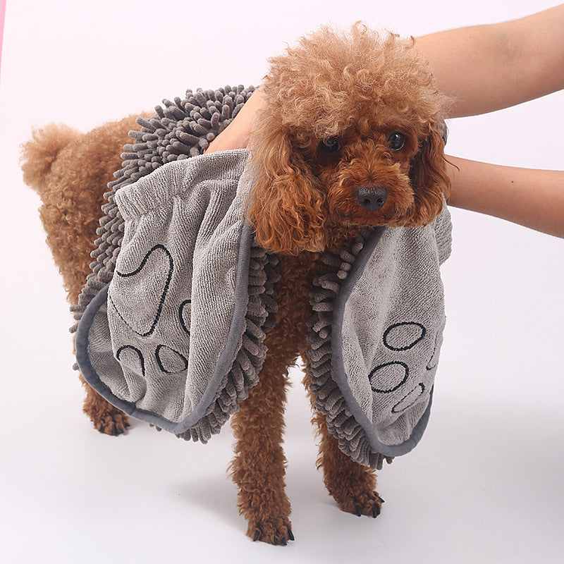 Ultra-Absorbent Chenille Pet Drying Towel – Soft, Cozy & Fast-Drying