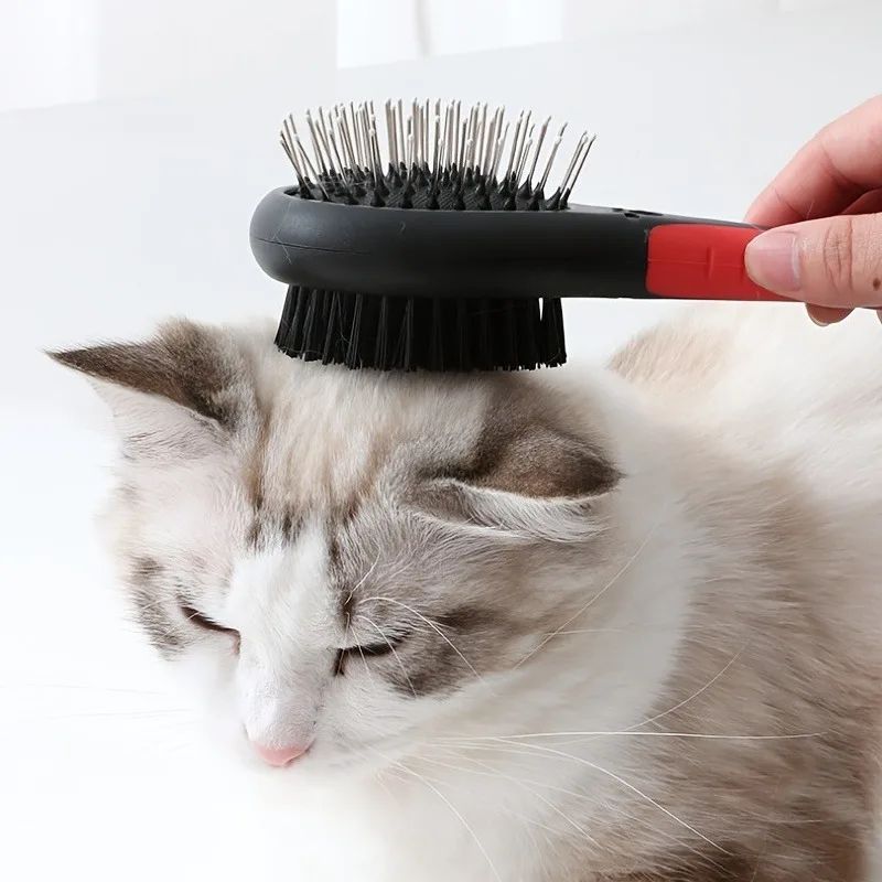 2-in-1 Double-Sided Pet Grooming Brush – For Dogs & Cats, Shedding & Detangling
