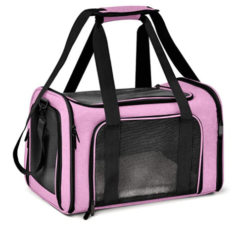 Voyager Linen Pet Carrier – Dual-Handle Travel Tote