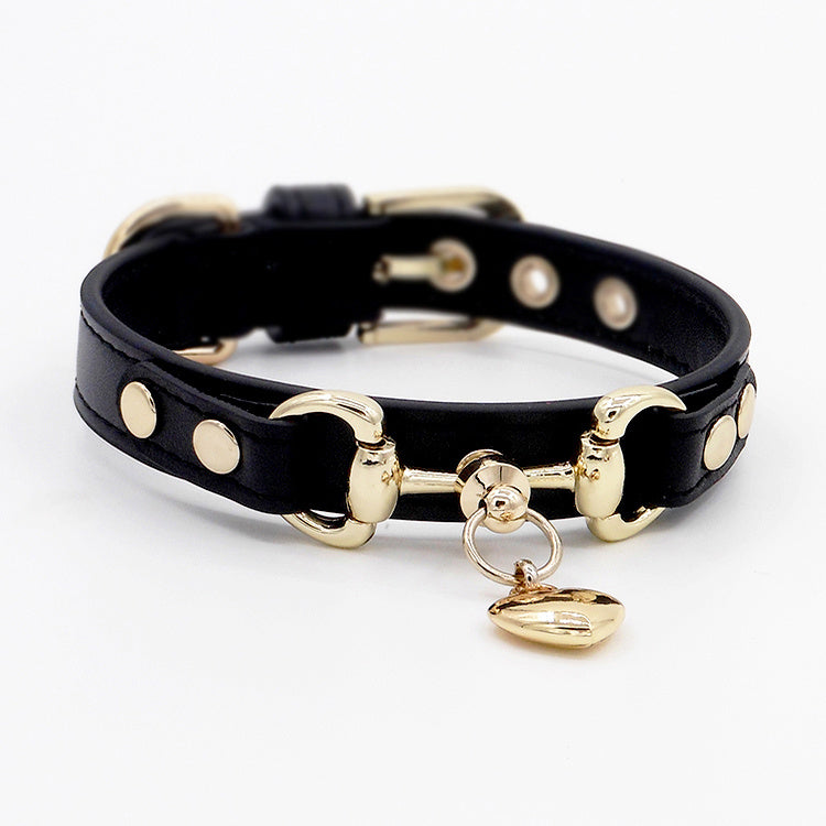 Elegant Leather Pet Collar – Chic, Durable & Designer-Inspired