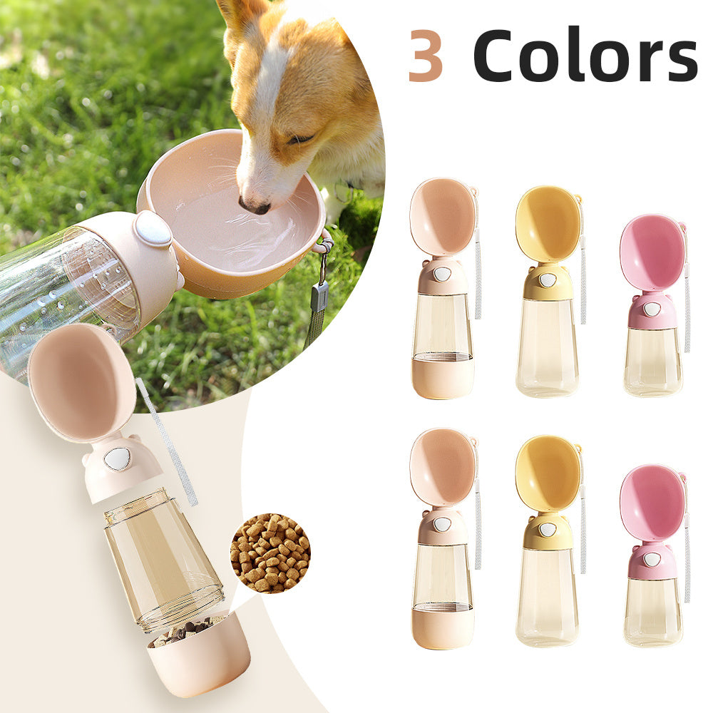 HydraSip™ Portable Dog Water Bottle & Feeder – Leakproof, Travel-Friendly, Food-Grade