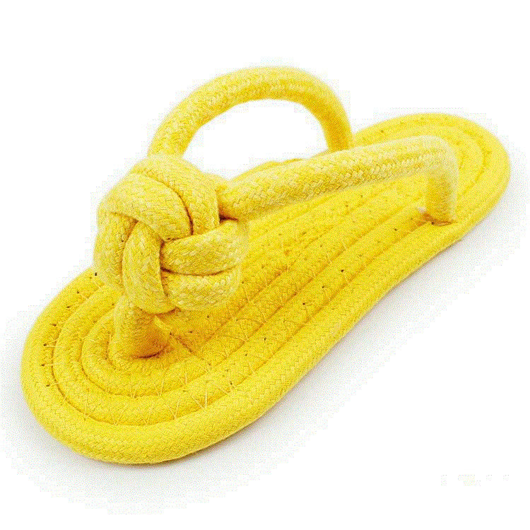 Mini Slipper Chew Toy – Multicolor Cotton Rope for Small Pets