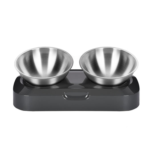 Adjustable Single or Double Stainless-Steel Pet Bowl – Anti-Slip Raised Feeder (Offer Inside!)
