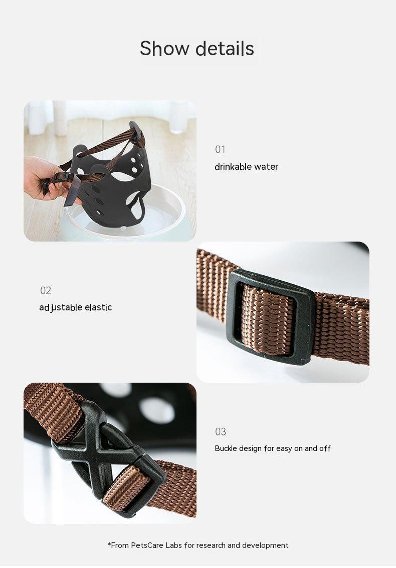 Soft Rubber Anti-Bite Dog Muzzle – Lightweight Mouth Cover in Multiple Sizes