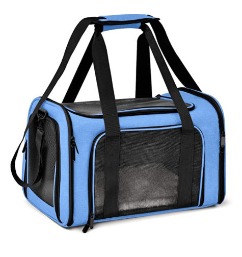 Voyager Linen Pet Carrier – Dual-Handle Travel Tote