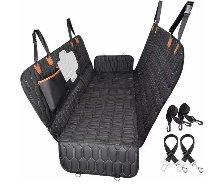 Luxury Quilted 3-in-1 Pet Travel Car Mat – Waterproof, Foldable & Machine Washable