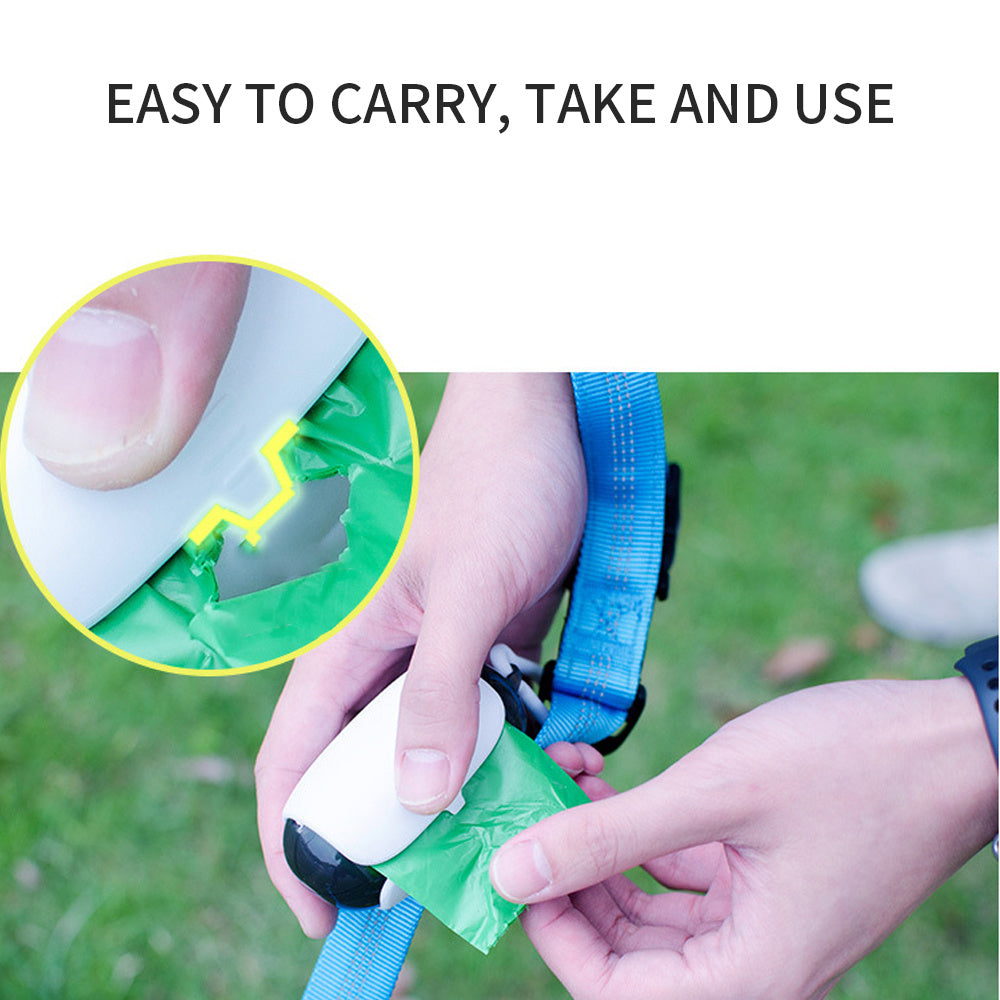 Space Capsule Dog Waste Bag Dispenser with Leash Hook (Fast Shipping)