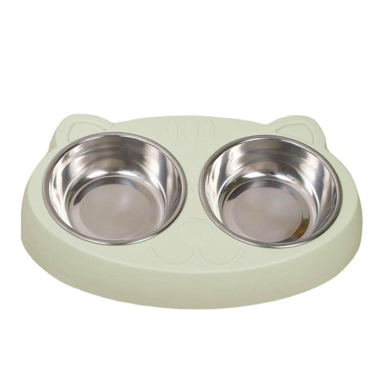 Double Elevated Pet Bowls – Non-Slip Stainless Steel Food & Water Set (Fast Shipping)