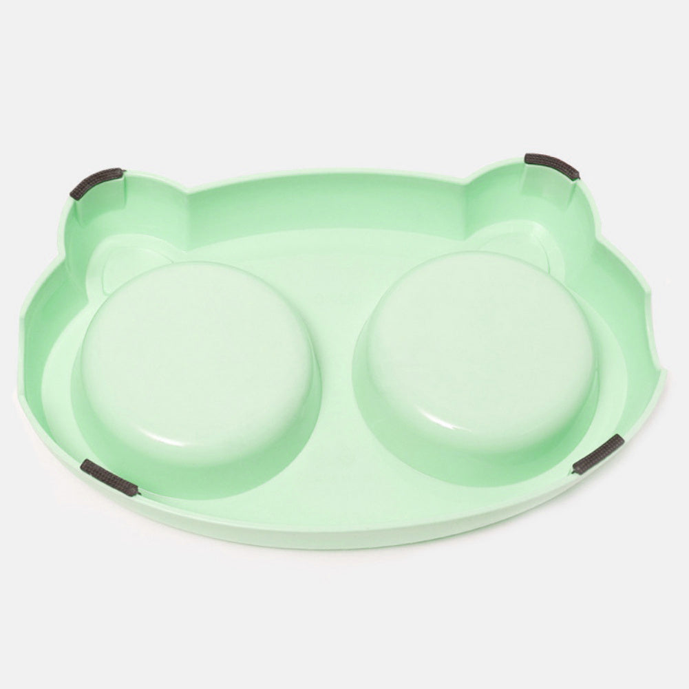 Double Elevated Pet Bowls – Non-Slip Stainless Steel Food & Water Set (Fast Shipping)