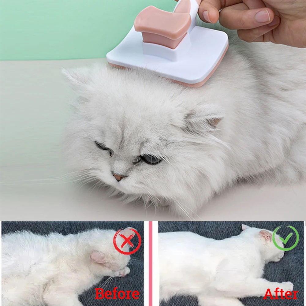 GroomPro: Self-Cleaning Slicker Brush for Dogs & Cats (Fast Shipping)